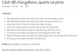 Cách để chia gallons, quarts và pints
